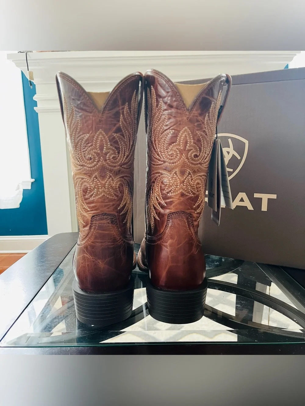 ARIAT MEN'S Sport Narrow Cutter Toe Cowboy Boot Dark Tan 10063959